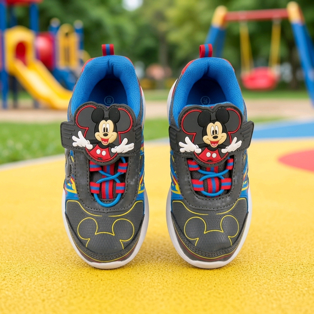 NWOB UNISEX Hook And Loop DISNEY JUNIOR MICKEY MOUSE Sneakers Size EU28.5-US11